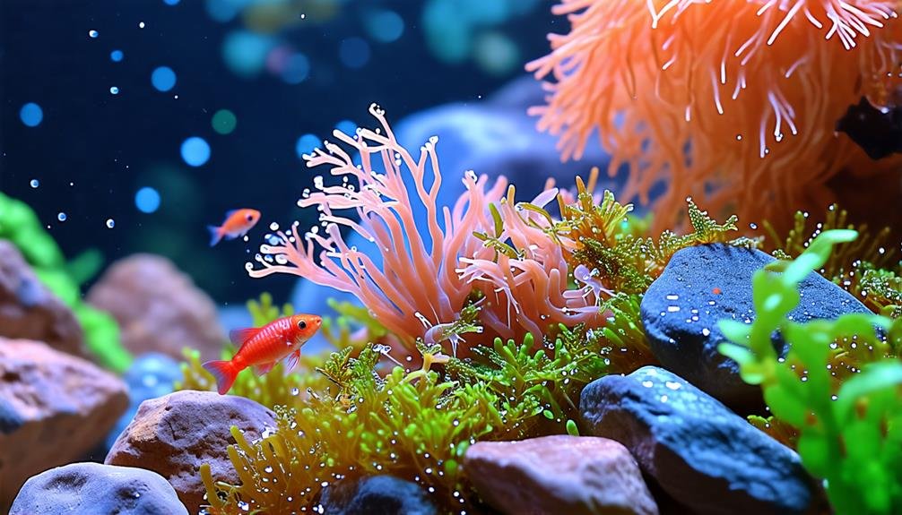Up close of a micro aquarium