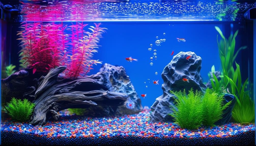 aquarium substrate and decorative design