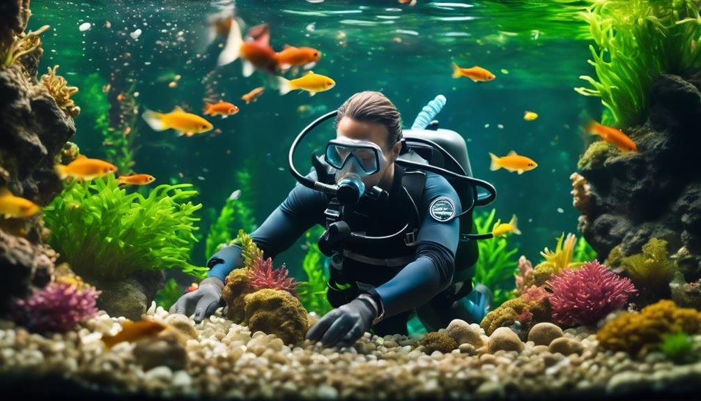 clean aquarium substrate maintenance