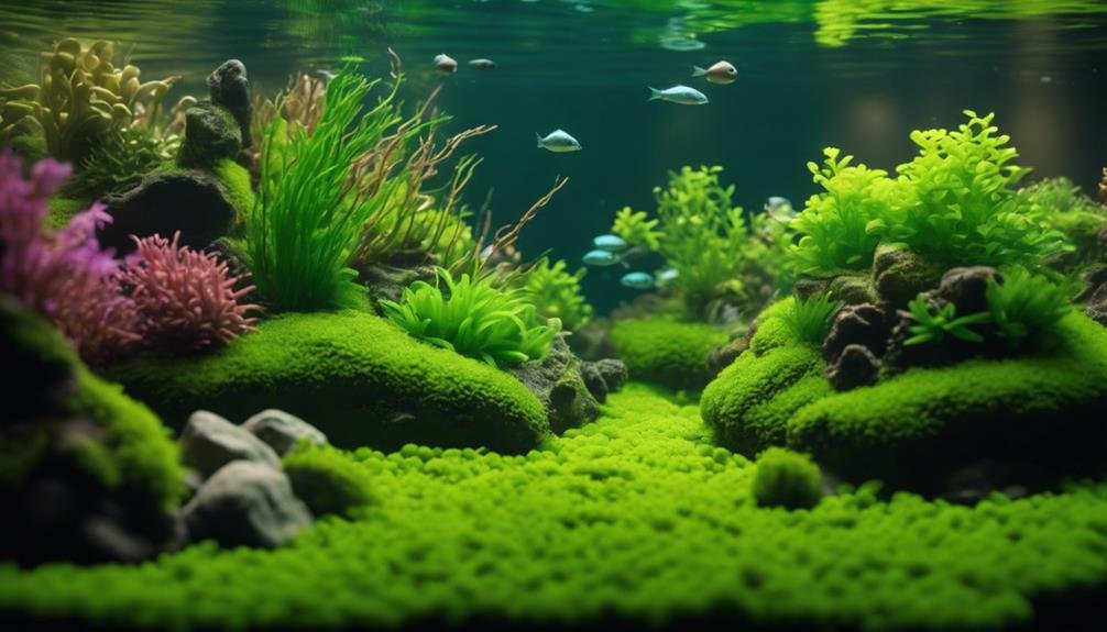 lush aquascape carpeting plants